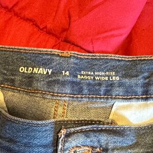 Old Navy  Baggy Wide Leg Jeans in Denim Blue